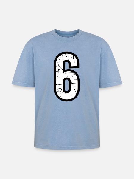 6 - Oversized Unisex Premium Acid-Washed T-Shirt - acid washed blue