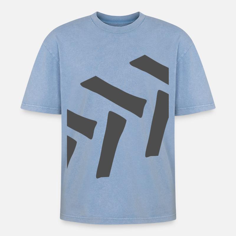 profil Executor - T-shirt Premium unisexe oversize acid-washed - bleu délavé acide