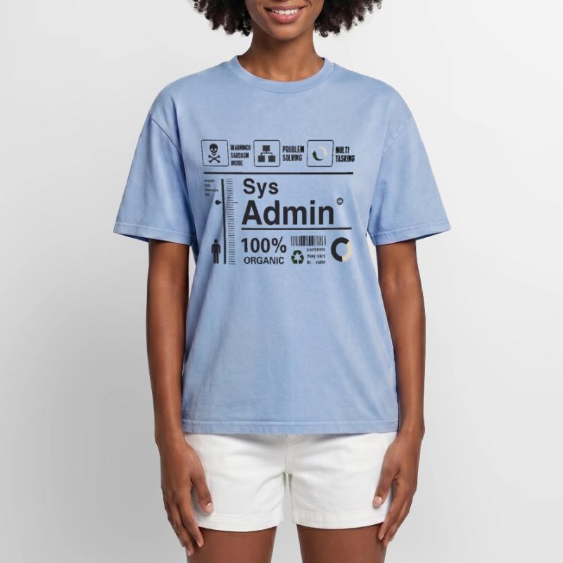Sys Admin Problem Computer Nerd pc Platine cpu ner Oversized Unisex Premium Acid-Washed T-Shirt