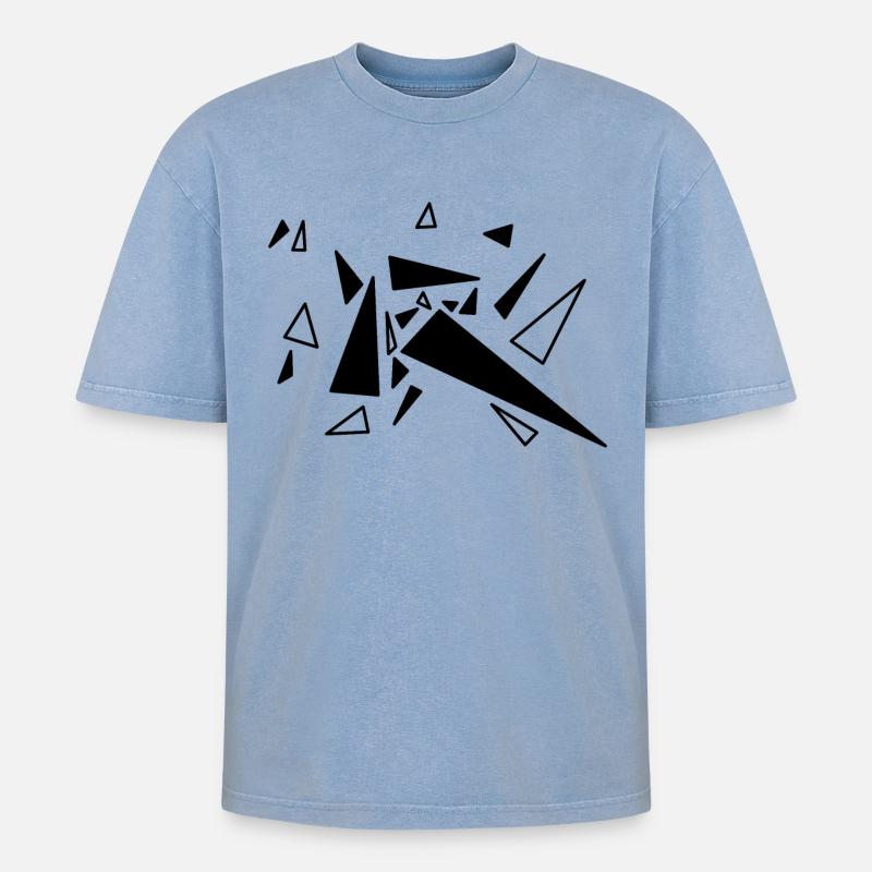 triangle - T-shirt Premium unisexe oversize acid-washed - bleu délavé acide