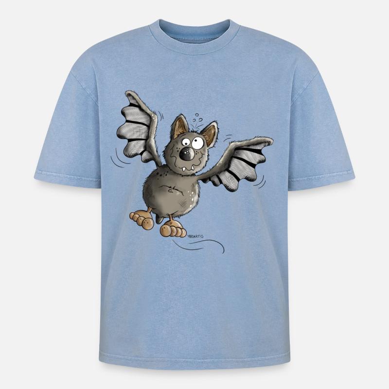 Mignon Batte - T-shirt Premium unisexe oversize acid-washed - bleu délavé acide