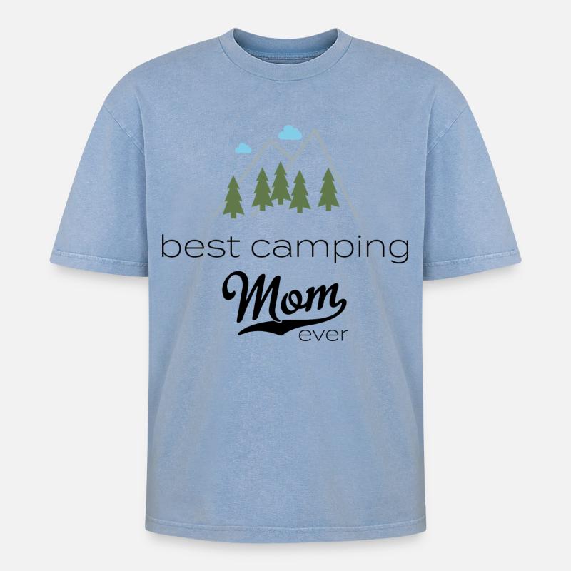 camper - Oversized Unisex Premium Acid-Washed T-Shirt - acid washed blue