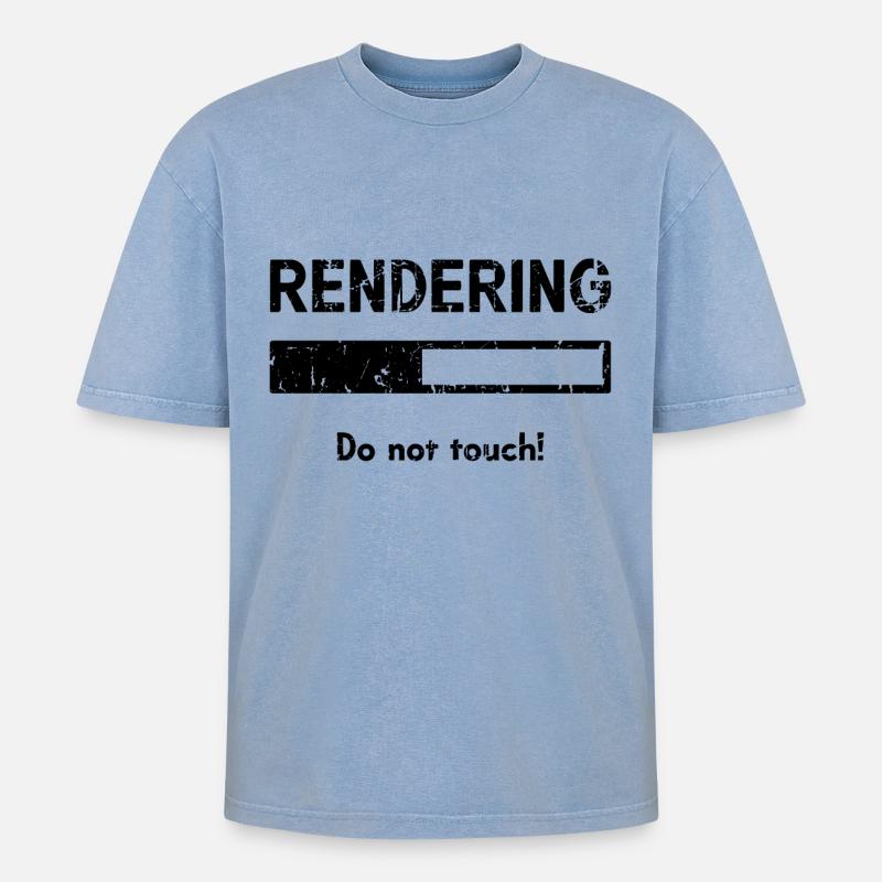 Videoeditor - Oversized Unisex Premium Acid-Washed T-Shirt - Blau Acid Wash