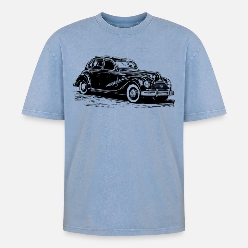 EMW 340/2 break - T-shirt Premium unisexe oversize acid-washed - bleu délavé acide