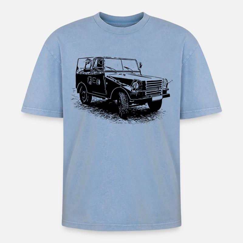 IFA P3 | RDA | NVA - T-shirt Premium unisexe oversize acid-washed - bleu délavé acide