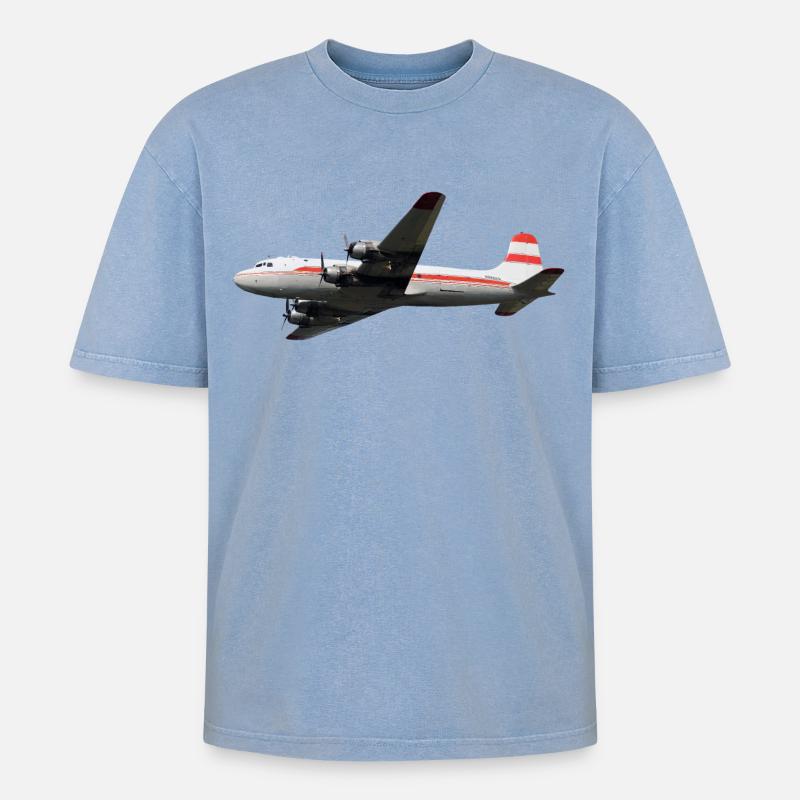 DC-4 - T-shirt Premium unisexe oversize acid-washed - bleu délavé acide