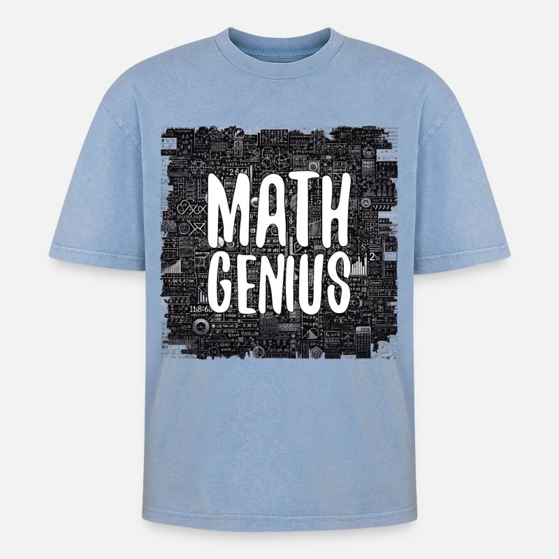 Math Genius Math Genius Math cadeau - T-shirt Premium unisexe oversize acid-washed - bleu délavé acide