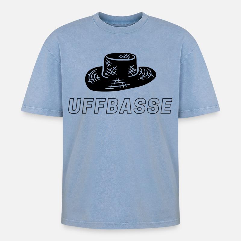 Strohhutliebe - Oversized Unisex Premium Acid-Washed T-Shirt - Blau Acid Wash