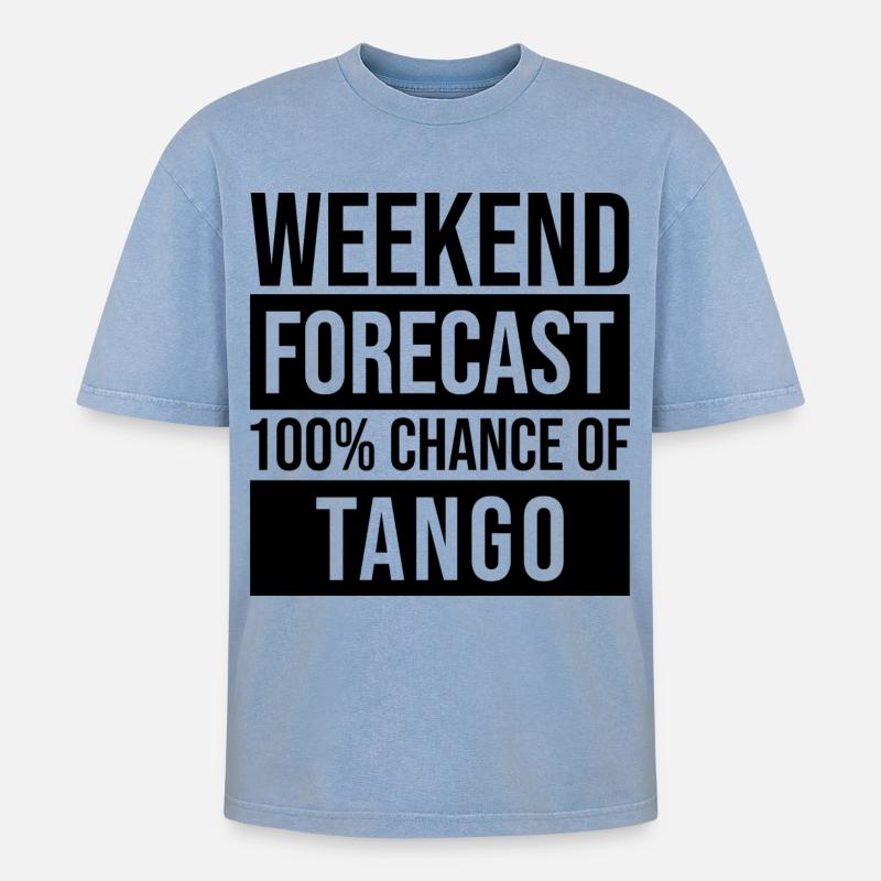 tango - T-shirt Premium unisexe oversize acid-washed - bleu délavé acide