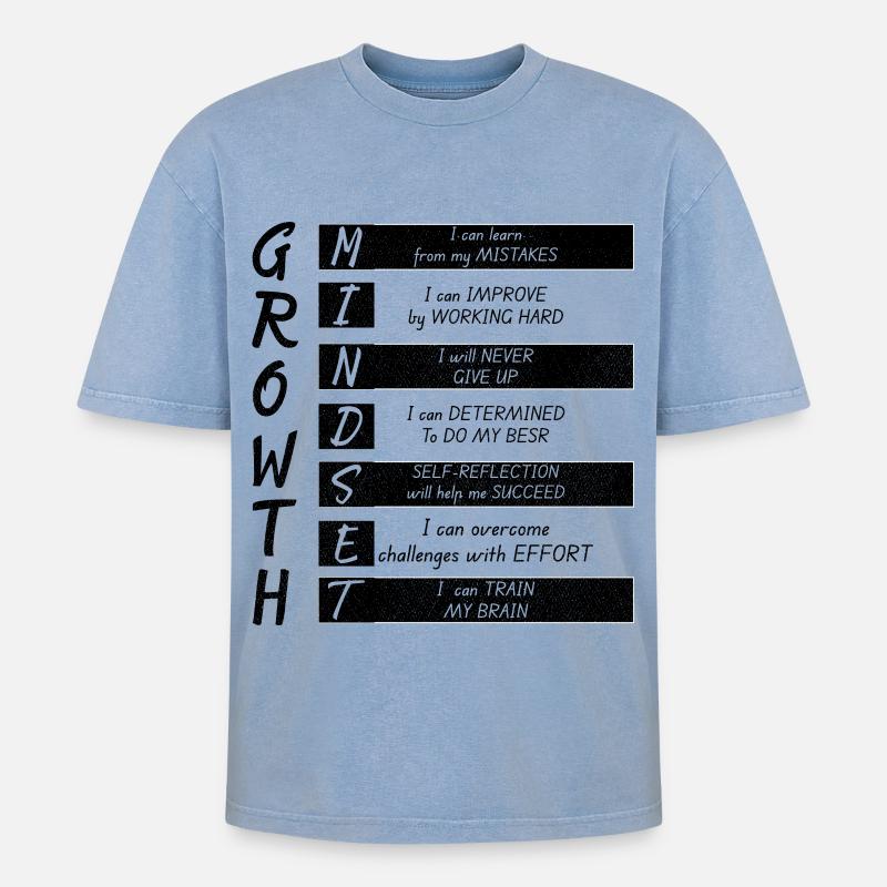 MINIMUM DE CROISSANCE - T-shirt Premium unisexe oversize acid-washed - bleu délavé acide