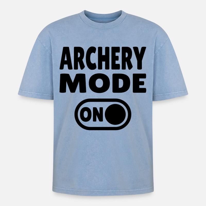 Mode tir à l’arc activé - T-shirt Premium unisexe oversize acid-washed - bleu délavé acide