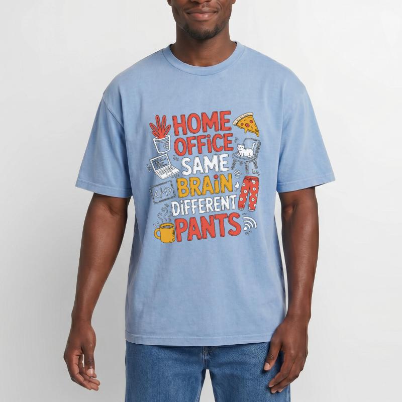 Remote Developer Home Office Same Web Developer Oversized Unisex Premium Acid-Washed T-Shirt
