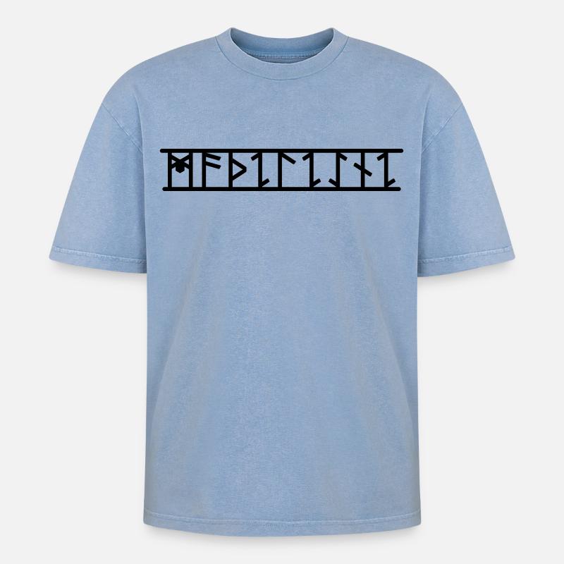 Madeleine - T-shirt Premium unisexe oversize acid-washed - bleu délavé acide