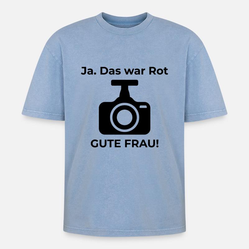 Dashcam Garmin Meme - Oversized Unisex Premium Acid-Washed T-Shirt - Blau Acid Wash