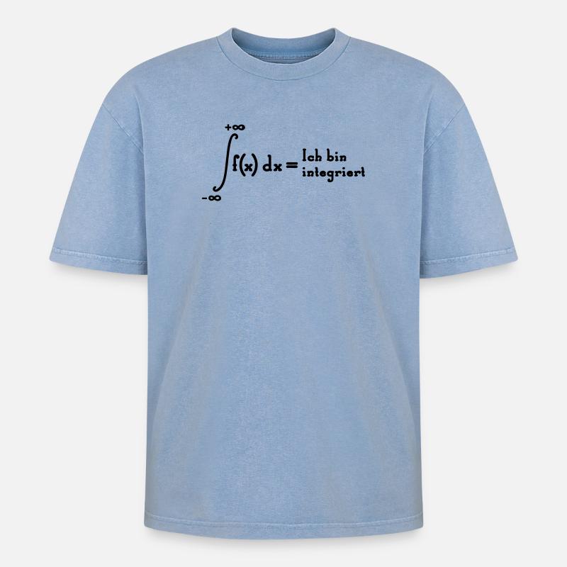 Je intégrée - T-shirt Premium unisexe oversize acid-washed - bleu délavé acide