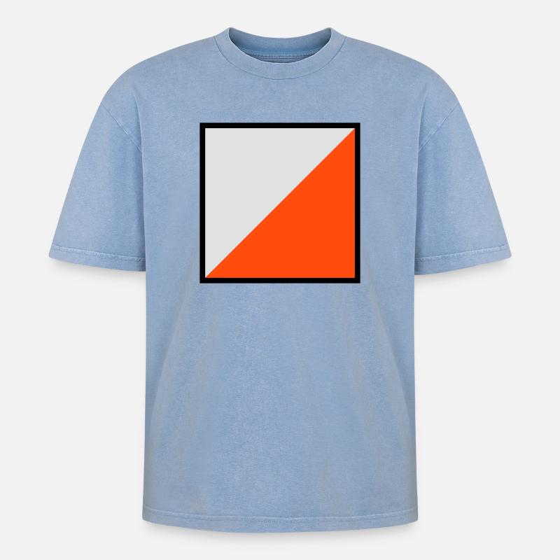 écran d'orientation - T-shirt Premium unisexe oversize acid-washed - bleu délavé acide