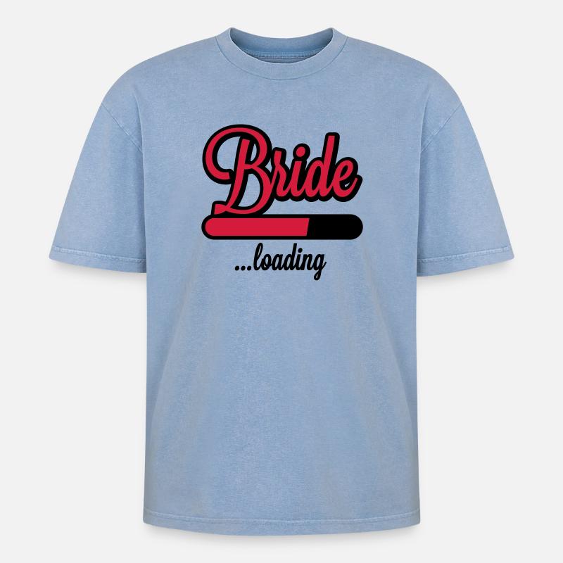 Bride loading | Hen Night - T-shirt Premium unisexe oversize acid-washed - bleu délavé acide