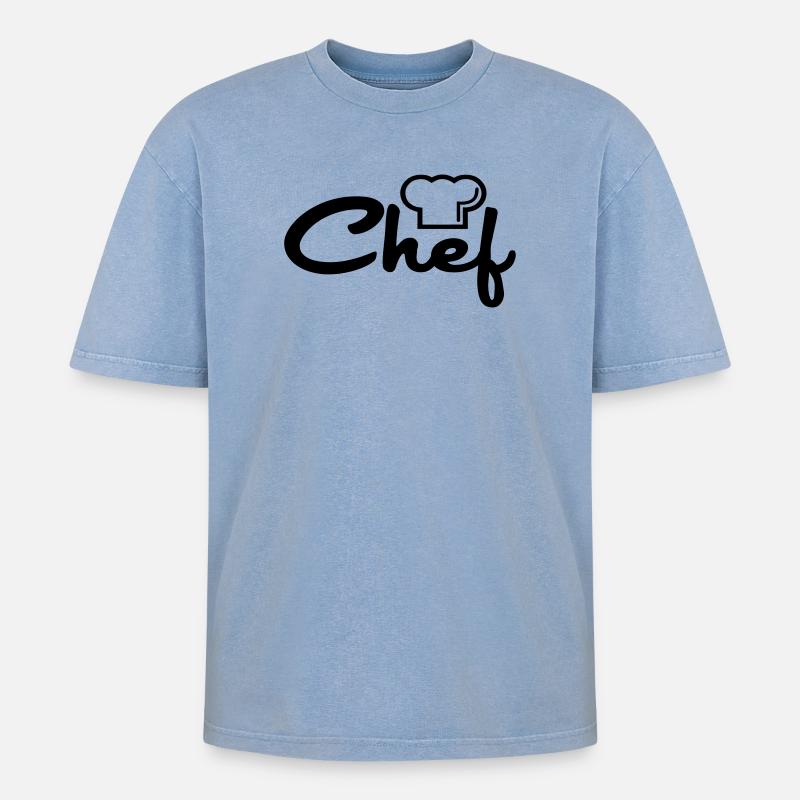Haupt - Oversized Unisex Premium Acid-Washed T-Shirt - Blau Acid Wash