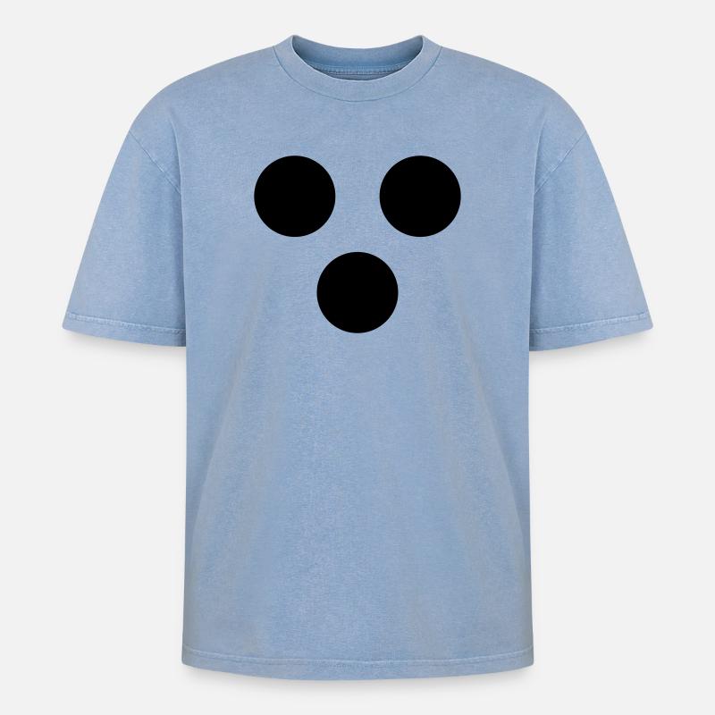 blind - Oversized Unisex Premium Acid-Washed T-Shirt - Blau Acid Wash