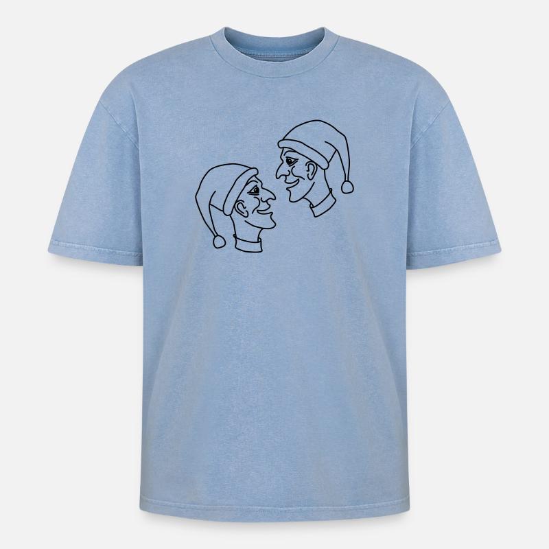 poupée - T-shirt Premium unisexe oversize acid-washed - bleu délavé acide