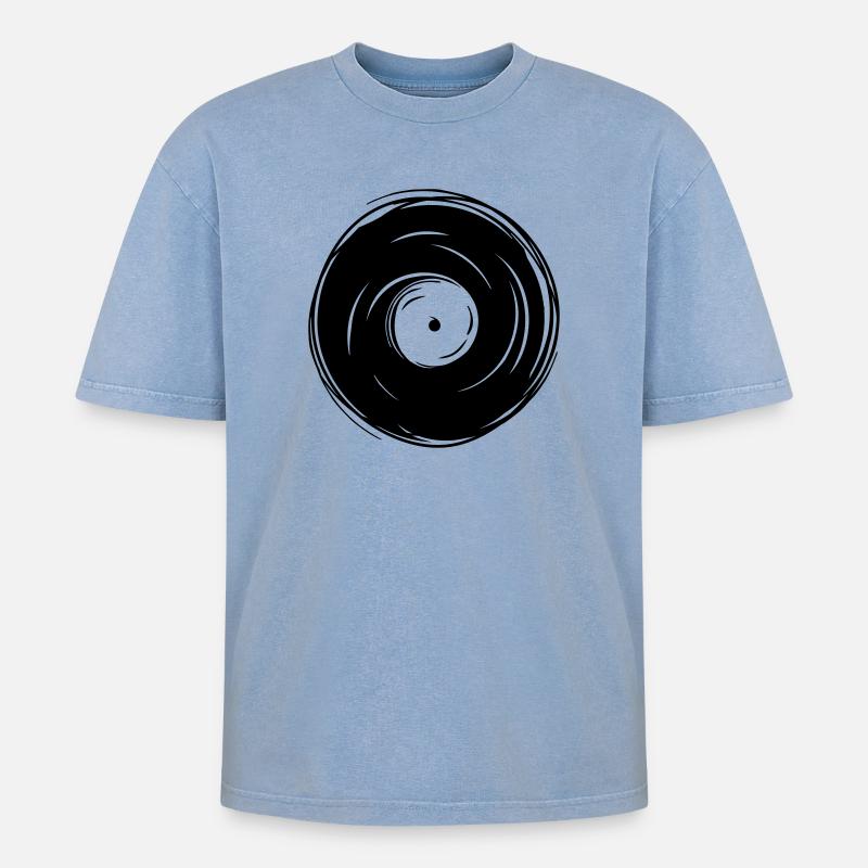 vinyle - T-shirt Premium unisexe oversize acid-washed - bleu délavé acide