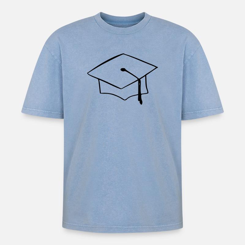 Chapeau de fin d’année - T-shirt Premium unisexe oversize acid-washed - bleu délavé acide