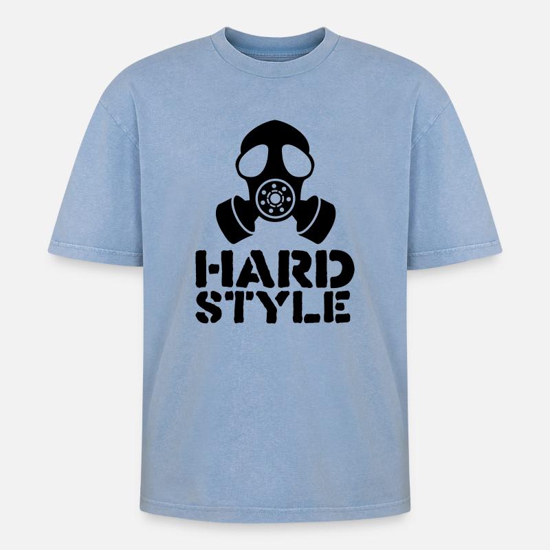 hardstyle - T-shirt Premium unisexe oversize acid-washed - bleu délavé acide