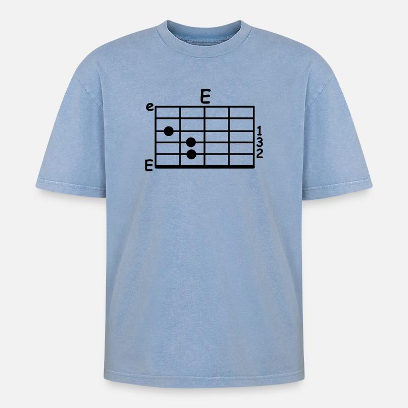 akkorde musiker - Oversized Unisex Premium Acid-Washed T-Shirt - Blau Acid Wash
