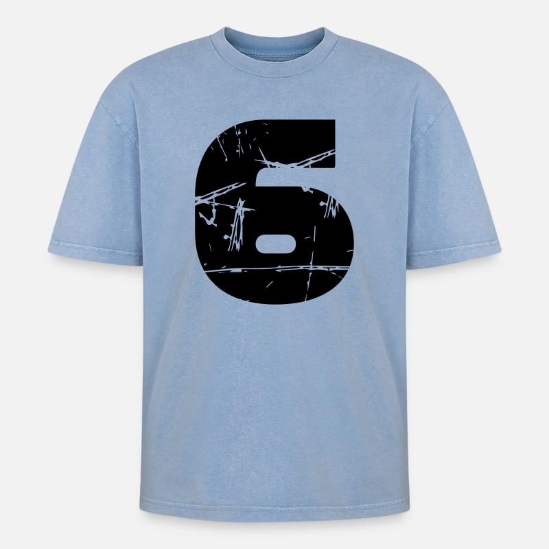6 - T-shirt Premium unisexe oversize acid-washed - bleu délavé acide