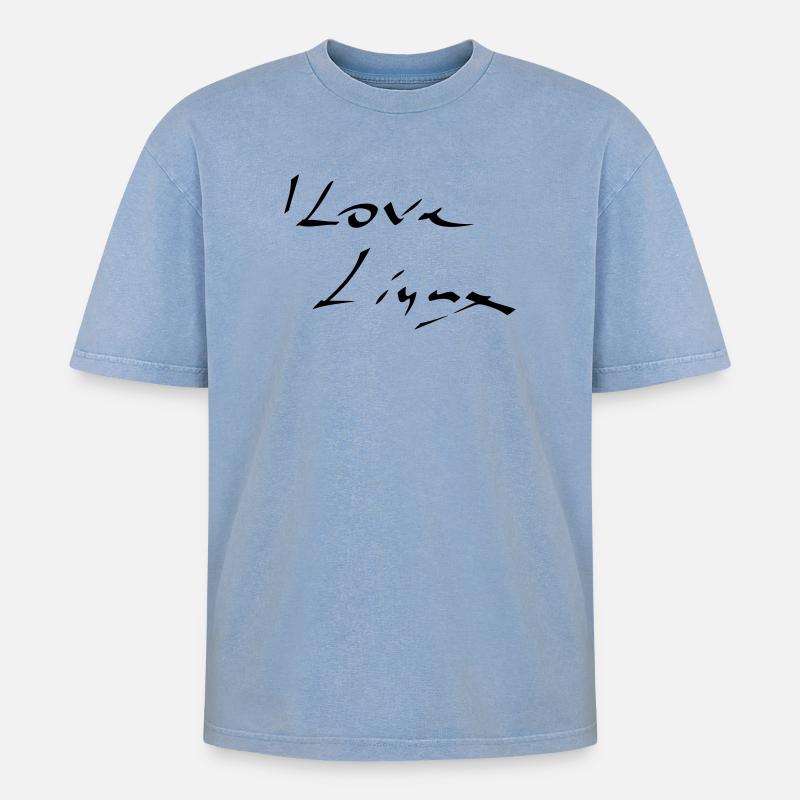 Linux, Software, programmieren - Oversized Unisex Premium Acid-Washed T-Shirt - Blau Acid Wash