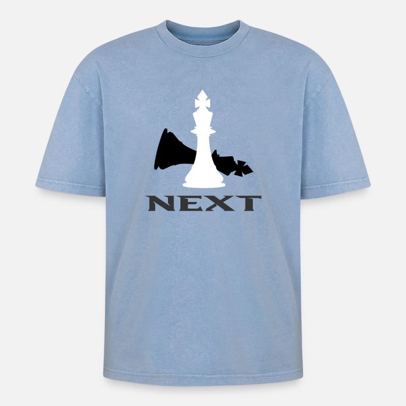 Échecs - T-shirt Premium unisexe oversize acid-washed - bleu délavé acide