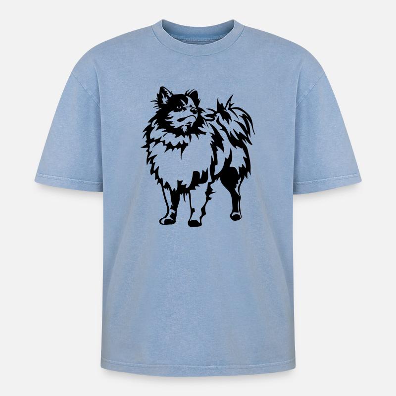 Sharp - Oversized Unisex Premium Acid-Washed T-Shirt - acid washed blue