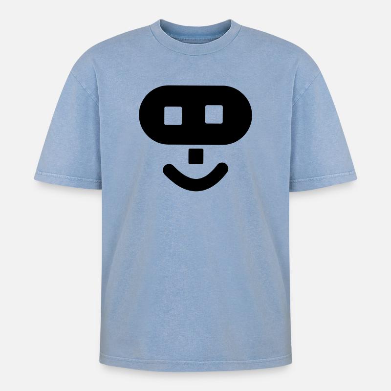 Logo du hacker - T-shirt Premium unisexe oversize acid-washed - bleu délavé acide