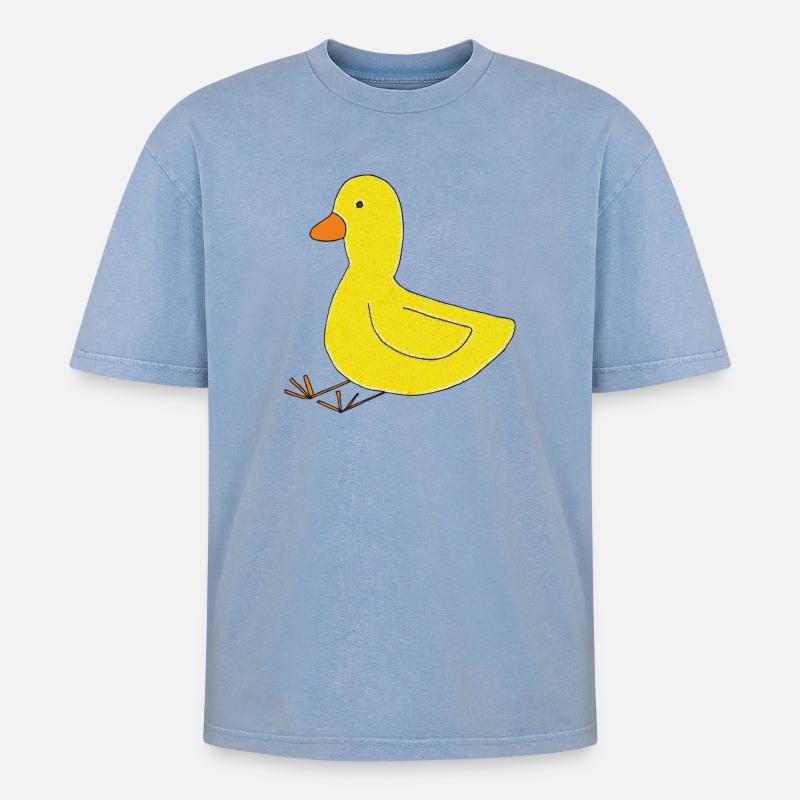 Impressionnisme de canard - T-shirt Premium unisexe oversize acid-washed - bleu délavé acide