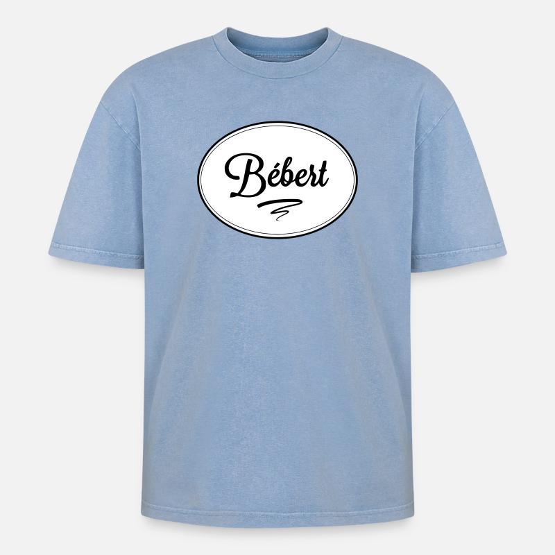 Bébert - T-shirt Premium unisexe oversize acid-washed - bleu délavé acide