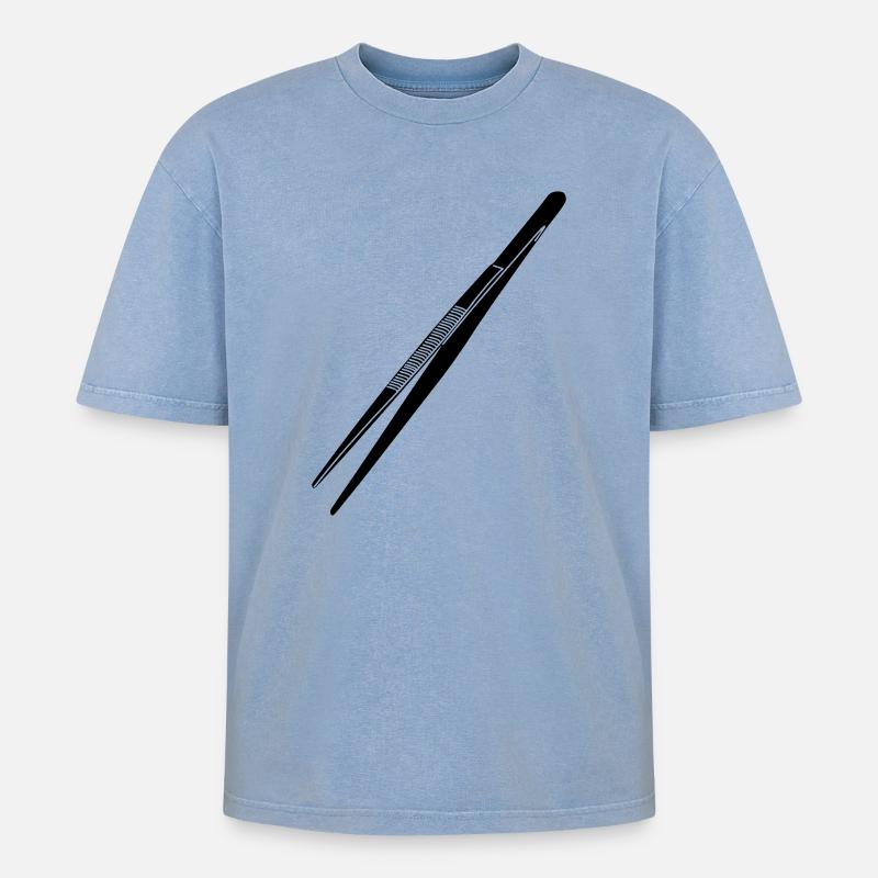 Brucelles - T-shirt Premium unisexe oversize acid-washed - bleu délavé acide