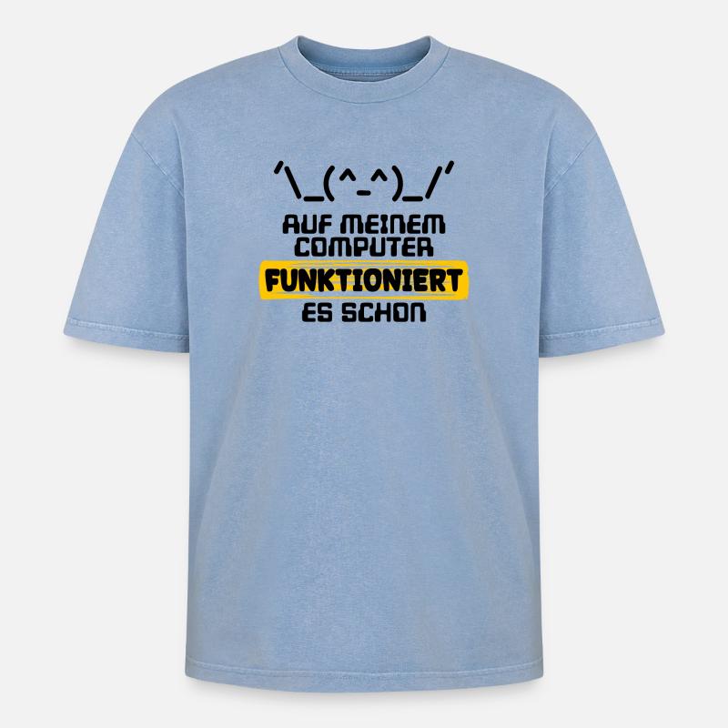 Developer Statement Code Scripting Programmer - Oversized Unisex Premium Acid-Washed T-Shirt - acid washed blue