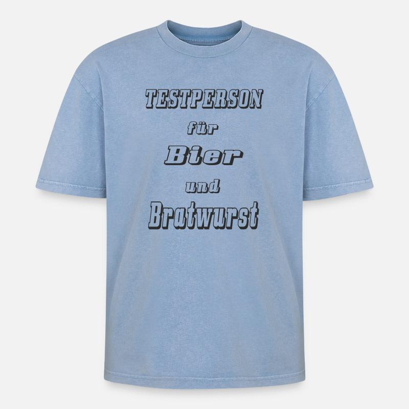 Sujet de test 1 - T-shirt Premium unisexe oversize acid-washed - bleu délavé acide