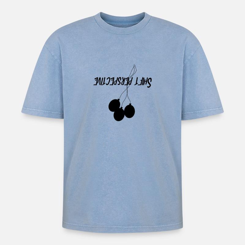Changer de perspective - T-shirt Premium unisexe oversize acid-washed - bleu délavé acide