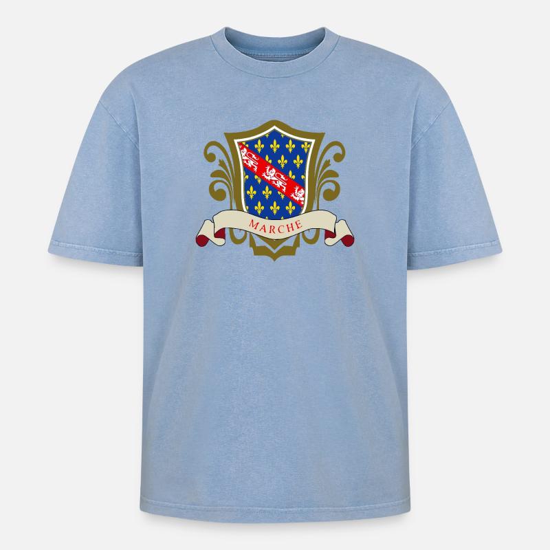 Marche - T-shirt Premium unisexe oversize acid-washed - bleu délavé acide