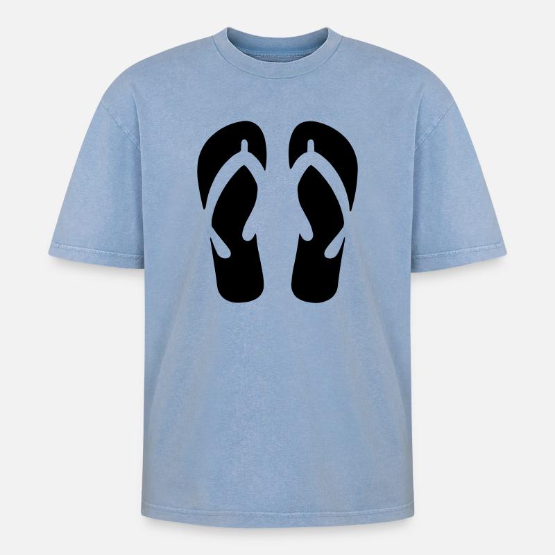 vacances - T-shirt Premium unisexe oversize acid-washed - bleu délavé acide