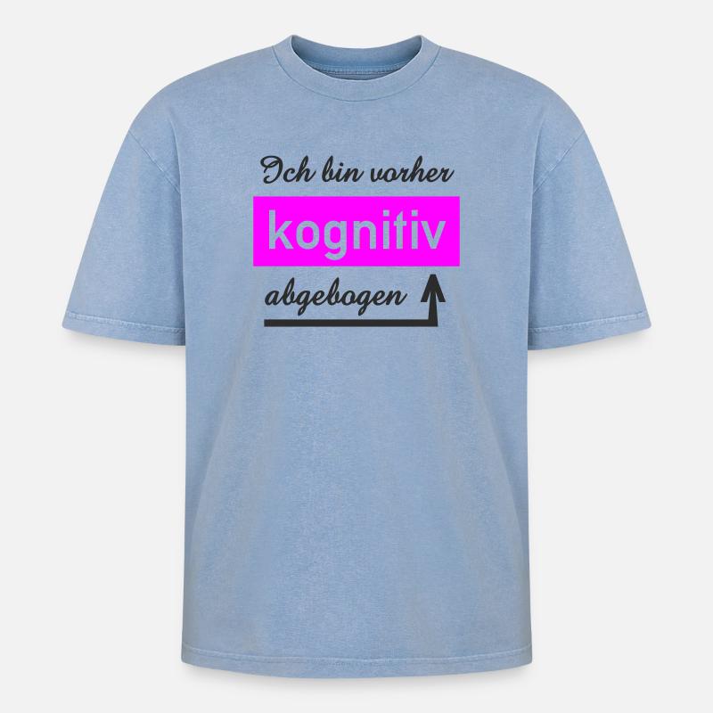 Cognitive Thinker Personalized Design - Oversized Unisex Premium Acid-Washed T-Shirt - acid washed blue