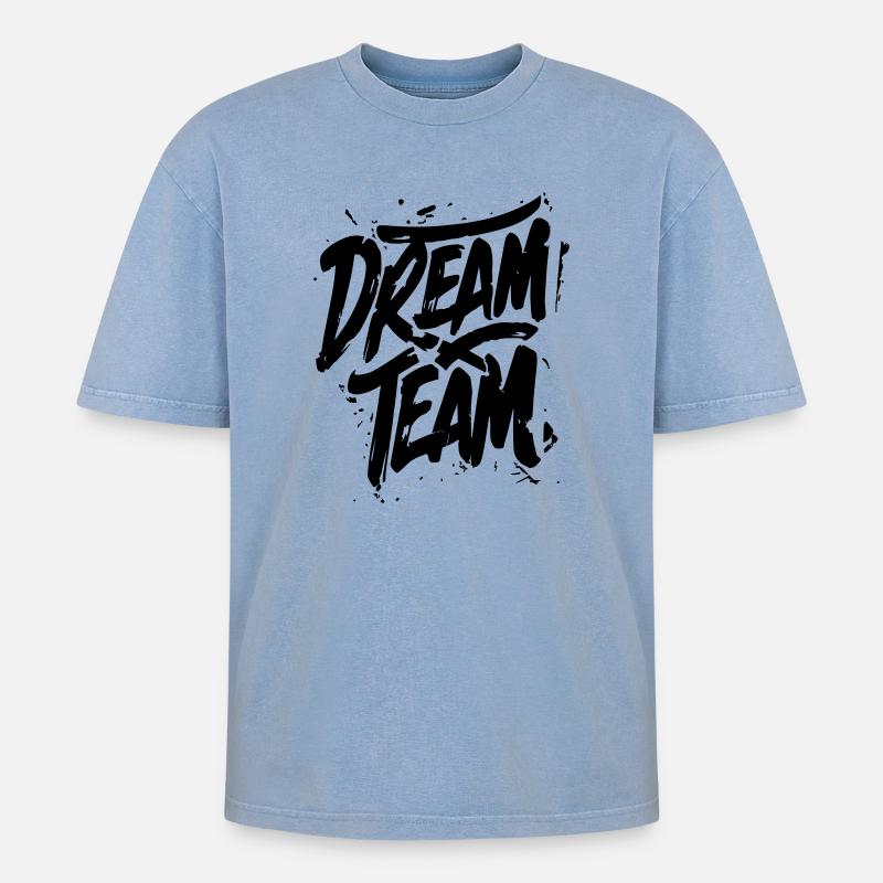 Équipe de rêve - T-shirt Premium unisexe oversize acid-washed - bleu délavé acide