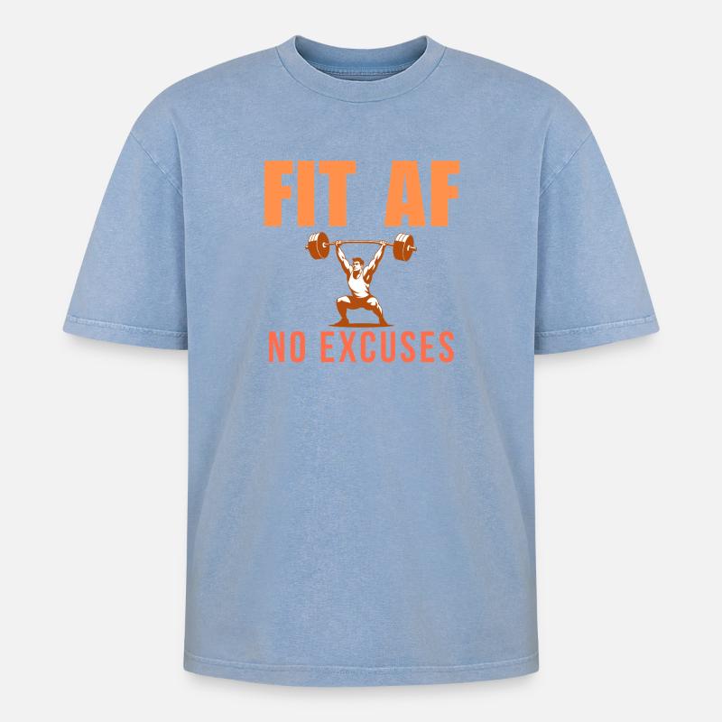 Motivation for Strength Training - Oversized Unisex Premium Acid-Washed T-Shirt - acid washed blue
