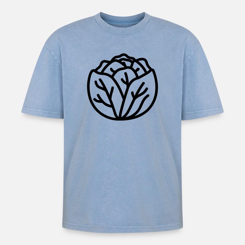 Kohl - Oversized Unisex Premium Acid-Washed T-Shirt - Blau Acid Wash