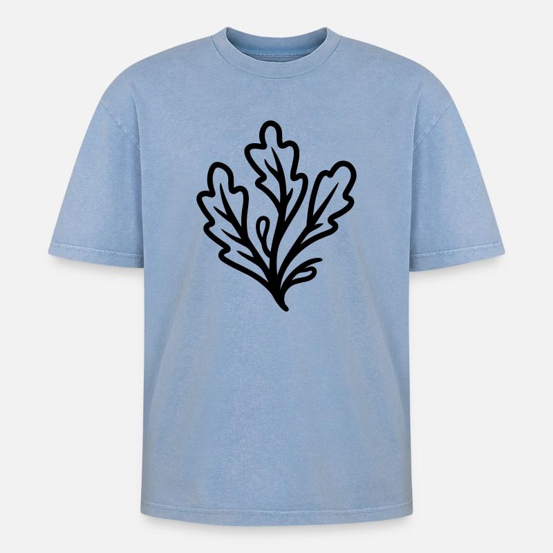 algue - T-shirt Premium unisexe oversize acid-washed - bleu délavé acide