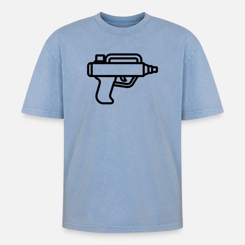 pistolet à eau - T-shirt Premium unisexe oversize acid-washed - bleu délavé acide