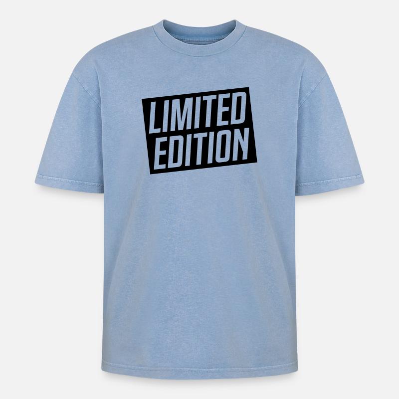 Édition limitée - T-shirt Premium unisexe oversize acid-washed - bleu délavé acide
