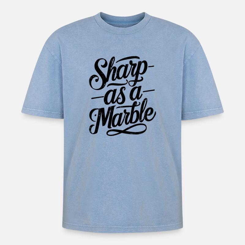 Tranchant comme une bille - T-shirt Premium unisexe oversize acid-washed - bleu délavé acide