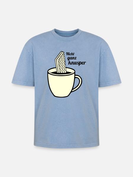 Not quite crunchy - Oversized Unisex Premium Acid-Washed T-Shirt - acid washed blue